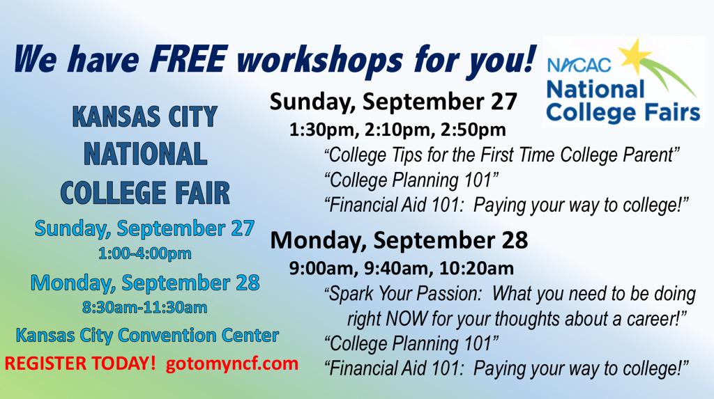 collegefairkc's tweet photo. Wow! Almost 50 from #RayPecHS @RayPecNow registered for Nat'l #CollegeFair Sept 27&amp;28, #KansasCity Convention Center http://t.co/Oc0aracTgE