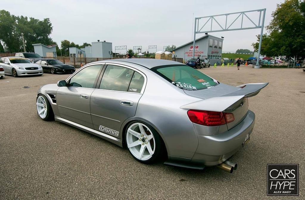 InfinitiAgora's tweet photo. Rad g35 sedan at Final Bout 2. #finalbout #finalbout2 #infiniti #g35 #sedan #cosmisracing #carshype #alexnagyphotogโฆ http://t.co/OHhJJ7Pfvi
