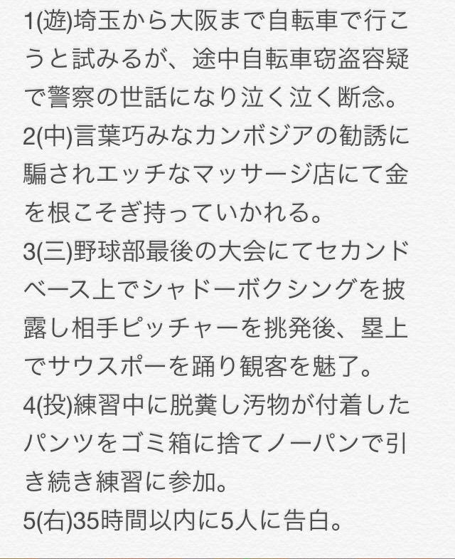 speedstar0530's tweet photo. 加藤星のわけわか��ん行動で打線組んだ。 http://t.co/y6nYQ3CK0U
