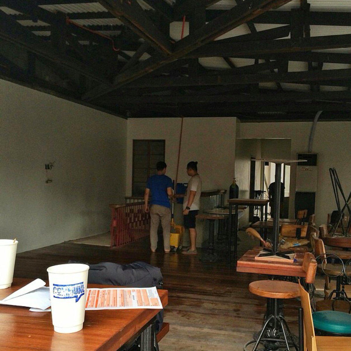 CommunePH's tweet photo. Watch out how this space turns into Commune 2! We'll be opening the doors to everyone soon! Excited? #CommuneIsComing http://t.co/vo3qVVipv5