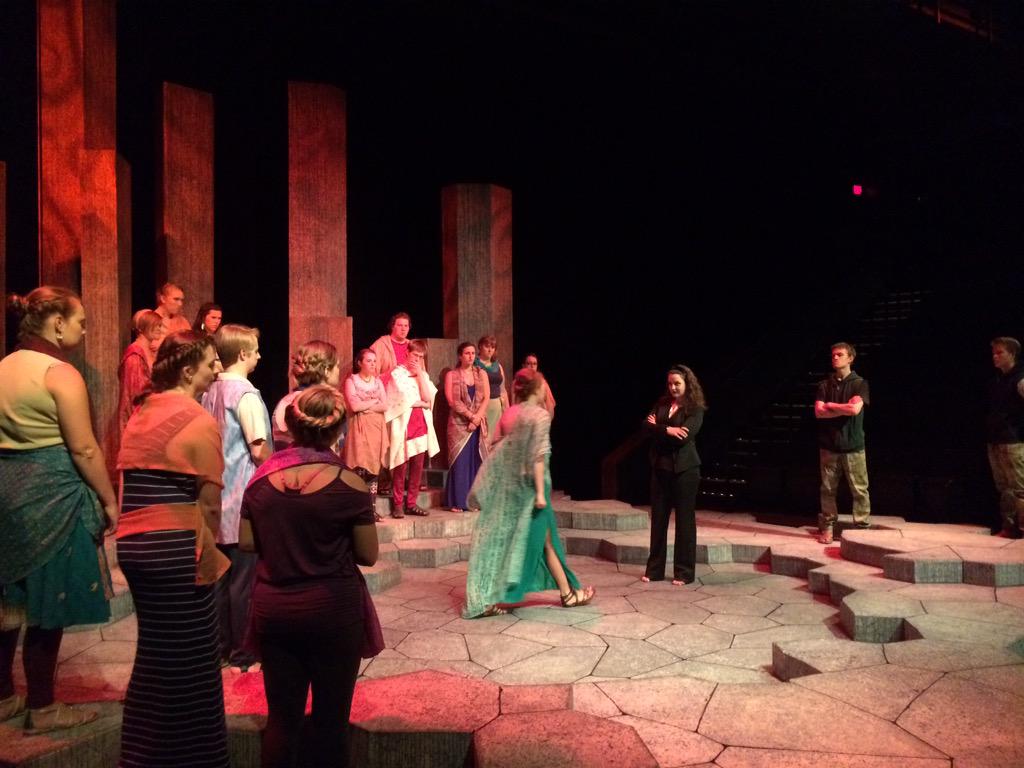 AugieTheatre's tweet photo. Here's a little preview of Antigone--we open Wednesday! http://t.co/MeZRe9a8Du