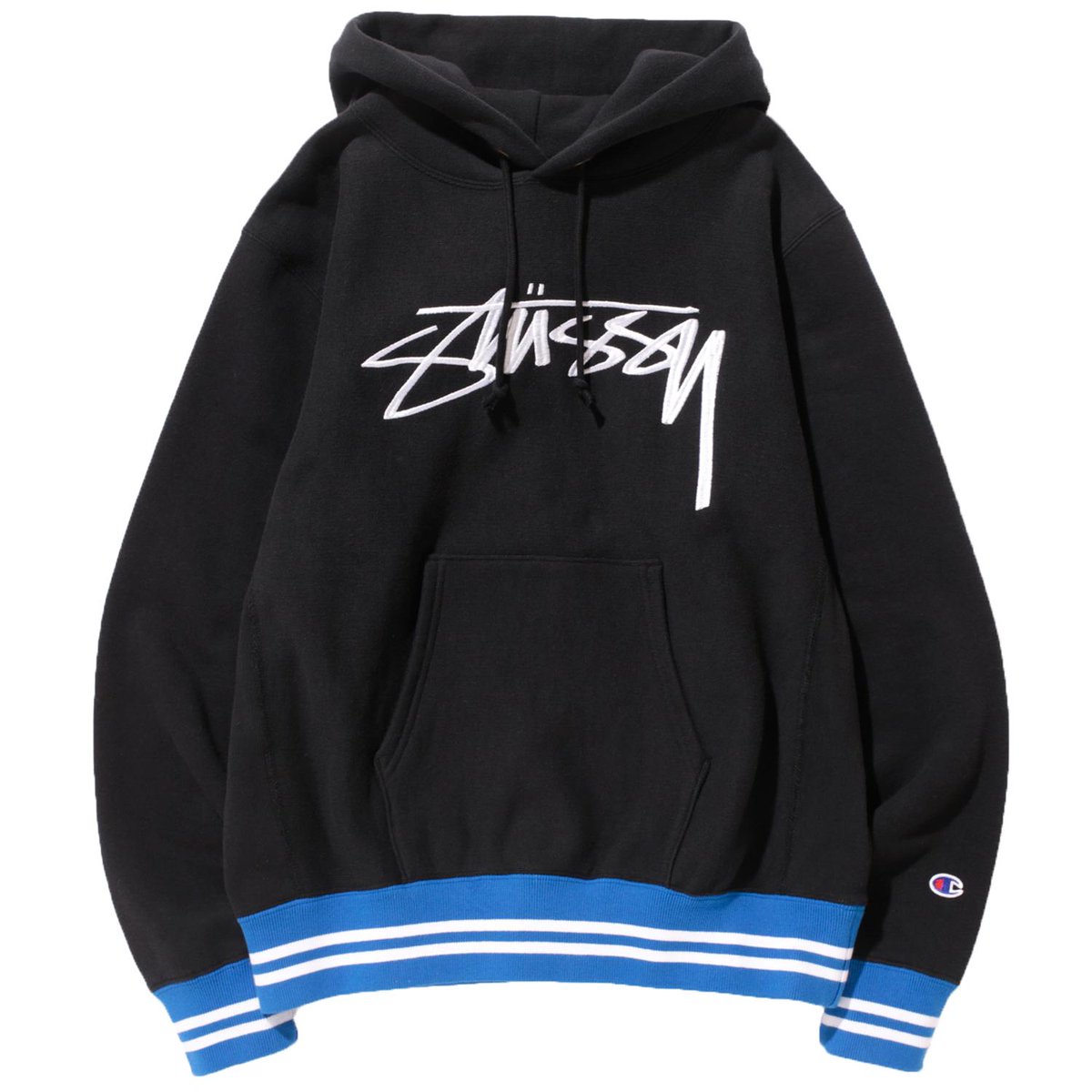 stussy champion hoodie