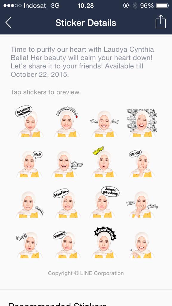 bellaers_LCB's tweet photo. Halooo. Stiker @indo_line edisi @Bellaudyaa sudah ada . Download yaaa! Lucu bangeeeettt 😍😘😘❤️ http://t.co/ZKiP8ZYBJF