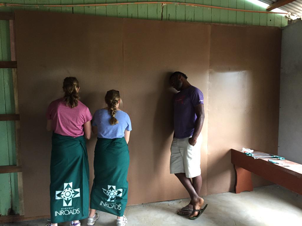 DomremyCollege's tweet photo. Here is the wall we built for the school computer lab at Namata Primary School. http://t.co/M2QCunPvEv