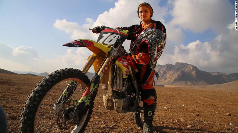 cnni's tweet photo. Meet the female motocross rider who is revving for social change in Iran: http://t.co/dGhjidDztZ http://t.co/IWopwqRha4