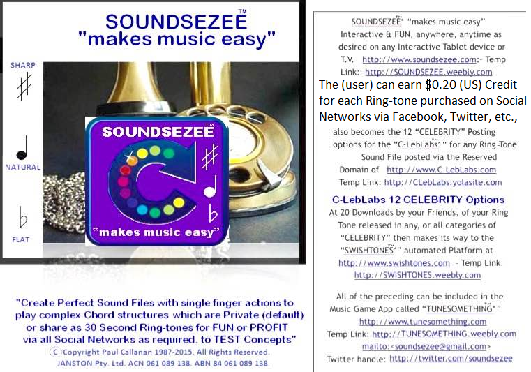 ILRNMusic2easy2's tweet photo. SOUNDSEZEE*TM "makes music easy" Interactive anytime, anywhere to share for FUN or PROFIT in 12 CELEBRITY categories http://t.co/85iFhRnMN5