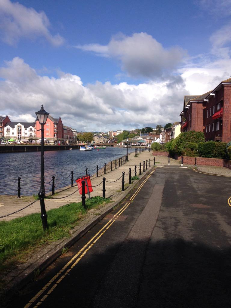 Nice place for a delivery this morning on Exeter Quay and St Leonard's