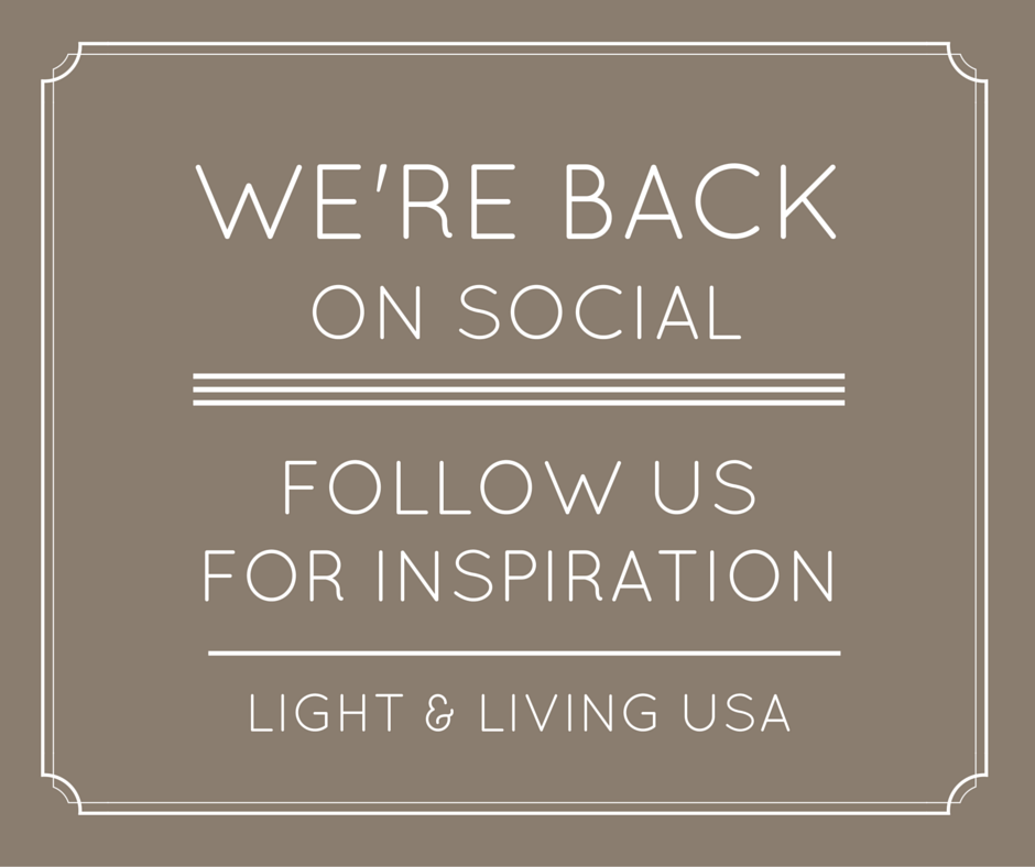Light_LivingUSA's tweet photo. Good morning! We're back on Social! Follow us for information and Inspiration on the US collection! http://t.co/gcQAiRuHFn