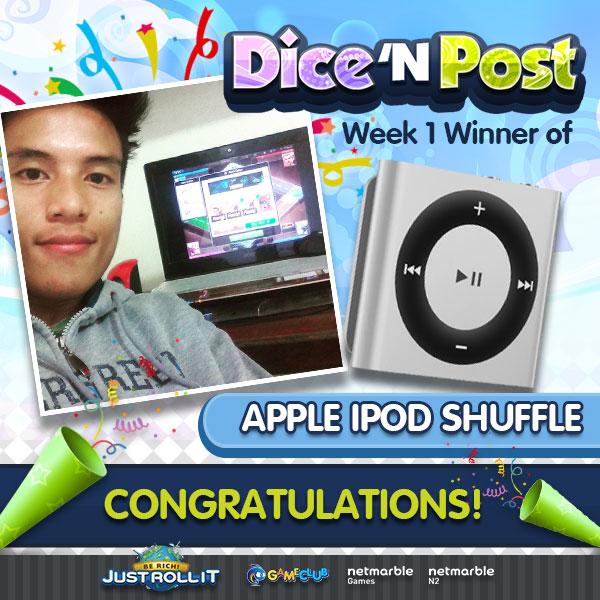 JustRollItPH's tweet photo. Congratulations to the Week 1 Winners of Dice N’ Post!
For more information: http://t.co/G6oIl7V5Qi
#JustRollitPH http://t.co/ujiyqXud0x
