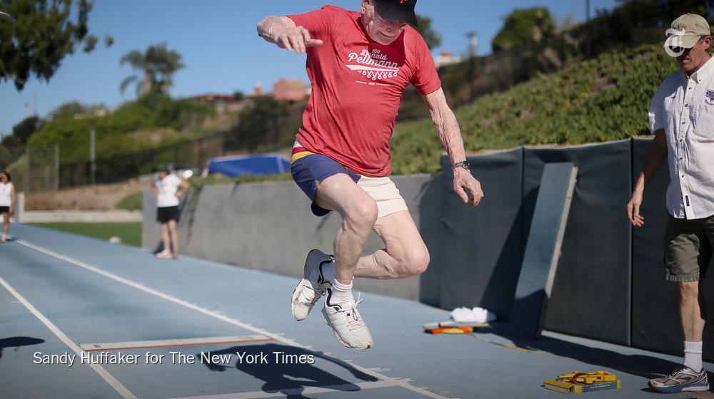 nytimes's tweet photo. “I thought I was in better shape,” said the 100-year-old who probably runs faster than you http://t.co/byF1q67iSH http://t.co/7kPayL2SxX