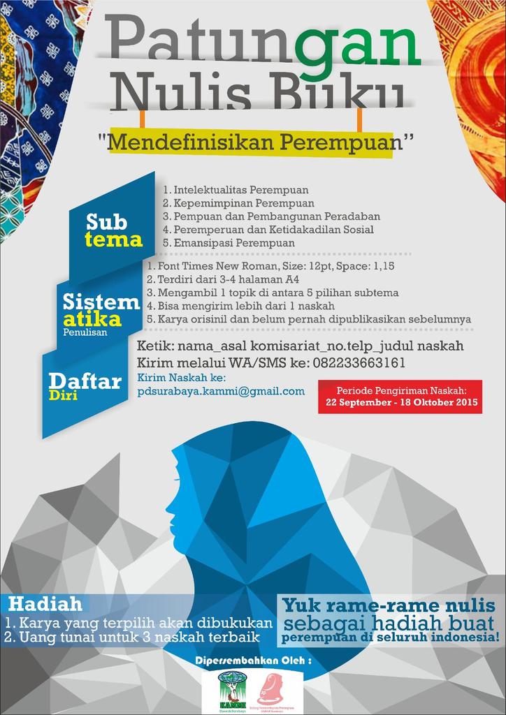 Ayo reek, patungan nulis.
Kader <a href="/kammisurabaya/">PD KAMMI SURABAYA</a> 
<a href="/kammi1011/">Sepuluh Nopember</a> <a href="/kammiuinsa/">KAMMI Sunan Ampel</a> <a href="/kammi_airlangga/">PK KAMMI Airlangga</a> <a href="/HarsonZzz/">Cak Har</a> <a href="/KarinaaAgustina/">Karina Agustina</a>