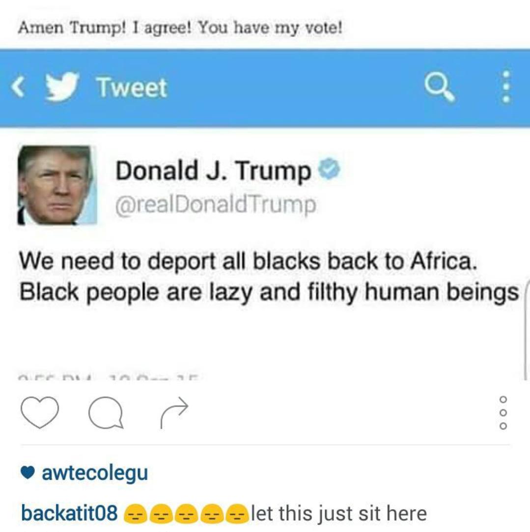 SitysTreatz's tweet photo. This better be a hoax @realDonaldTrump 😐😒😑 #DoNotVoteForHim http://t.co/MRHvpRoXmy