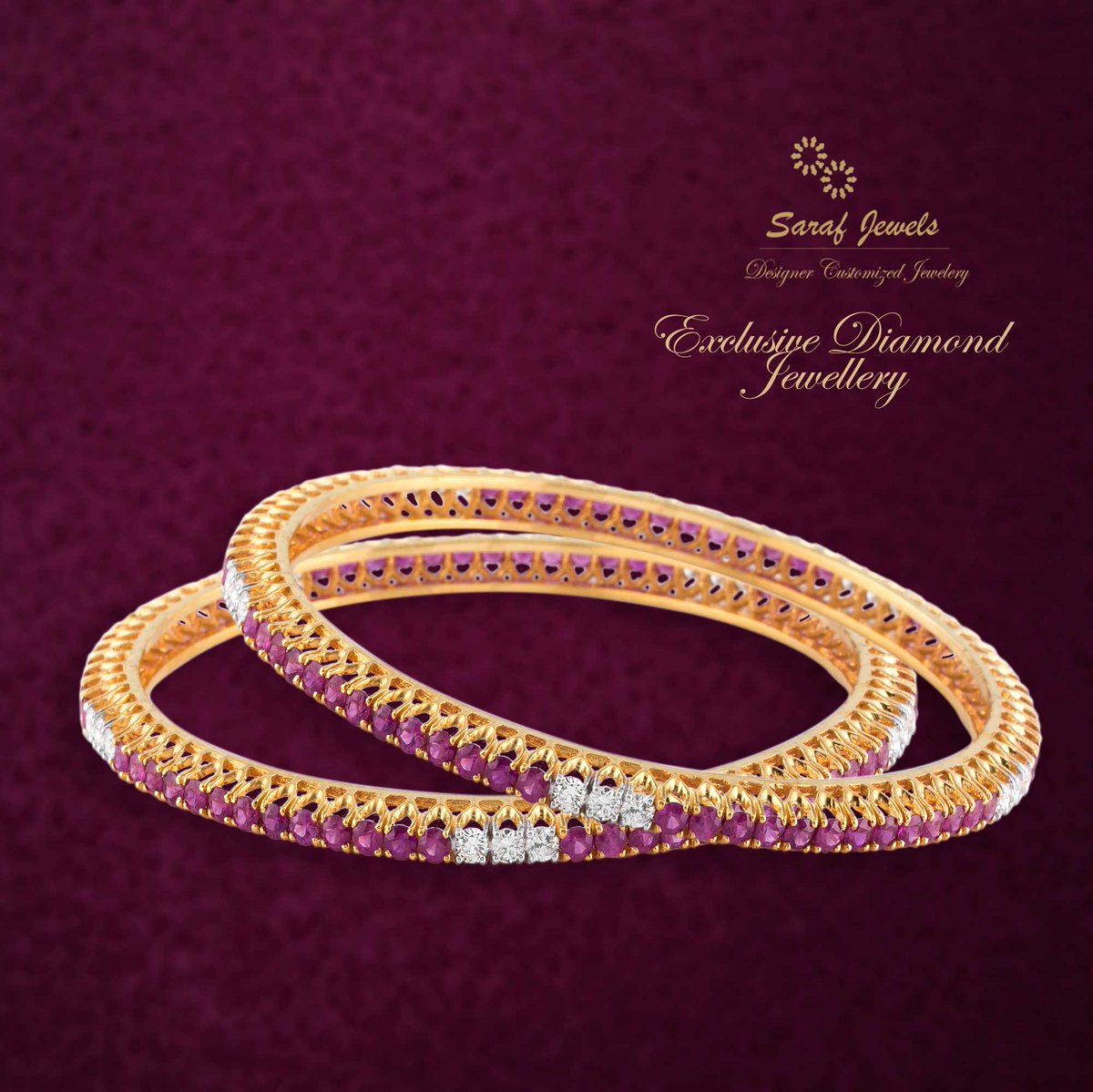 sarafjewels's tweet photo. Call:01414026333 | 919829055333
#diamond #diamondbangle #bangle #bangles #rubybangles #ruby #jewellery #finejewellery http://t.co/QbCXE3fvDJ