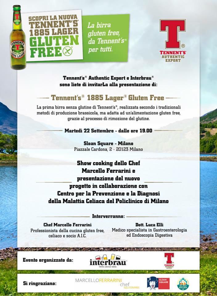 tennentsitalia's tweet photo. Stasera alle 19 non mancate all'evento allo Sloan di #Milano con #Tennents #glutenfree e #MarcelloFerrarini http://t.co/T9CaVytNwE
