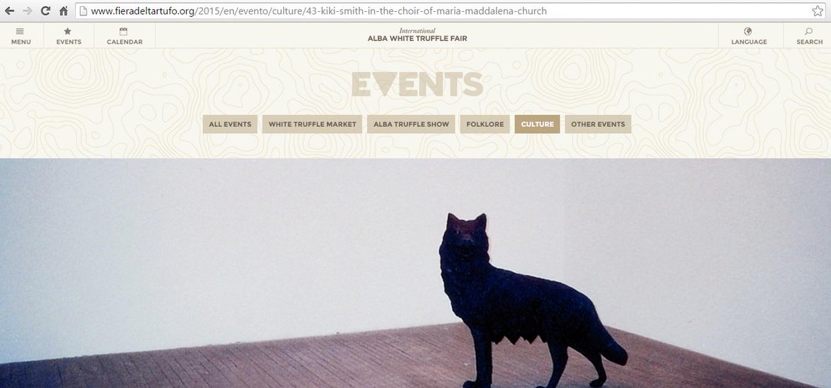 #Alba: #24September - #8November the Choir of Maddalena will host an exhibition by Kiki Smith goo.gl/kk2D2i