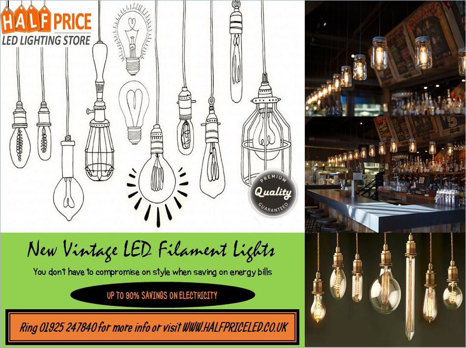 HalfpriceLED's tweet image. Check out our #New #Vintage #LED #Filament #Lights. 
It's the cozy touch that is missing on your establishment.