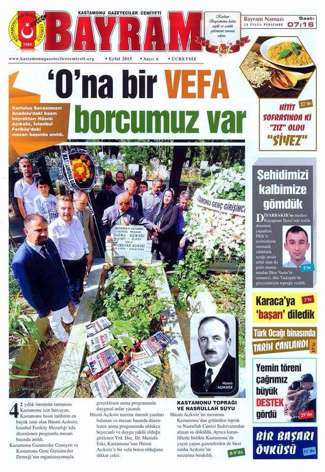 Eylül 2015 / Bayram Dergisi / 'O' na bir VEFA borcumuz var