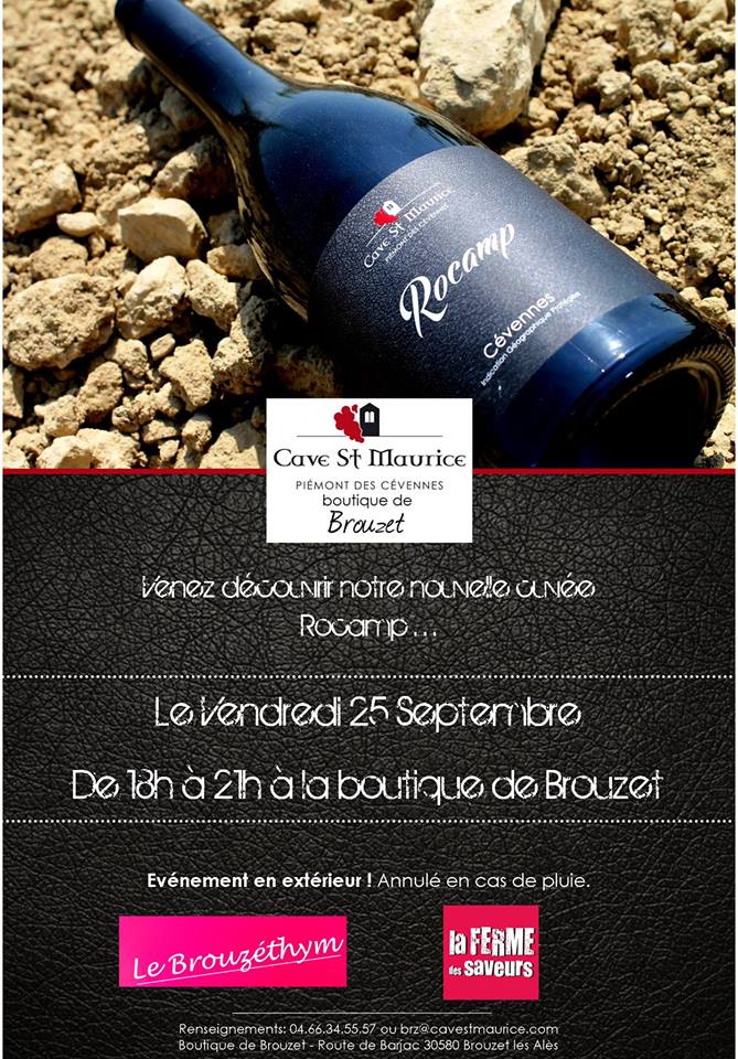 CaveStMaurice's tweet photo. Venez découvrir le Rocamp, vendredi 18h - 21h à la boutique de Brouzet #cevenneswines #AAgglomeration #prochainementa http://t.co/GI4FePlGXO