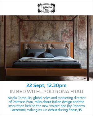InteriorSupply's tweet photo. Don't forget today at 12.30pm is our Special Speaker from @poltronafrau, visit us at 2/15 @DesignCentreCH #FOCUS15. http://t.co/6eOn85hdbF
