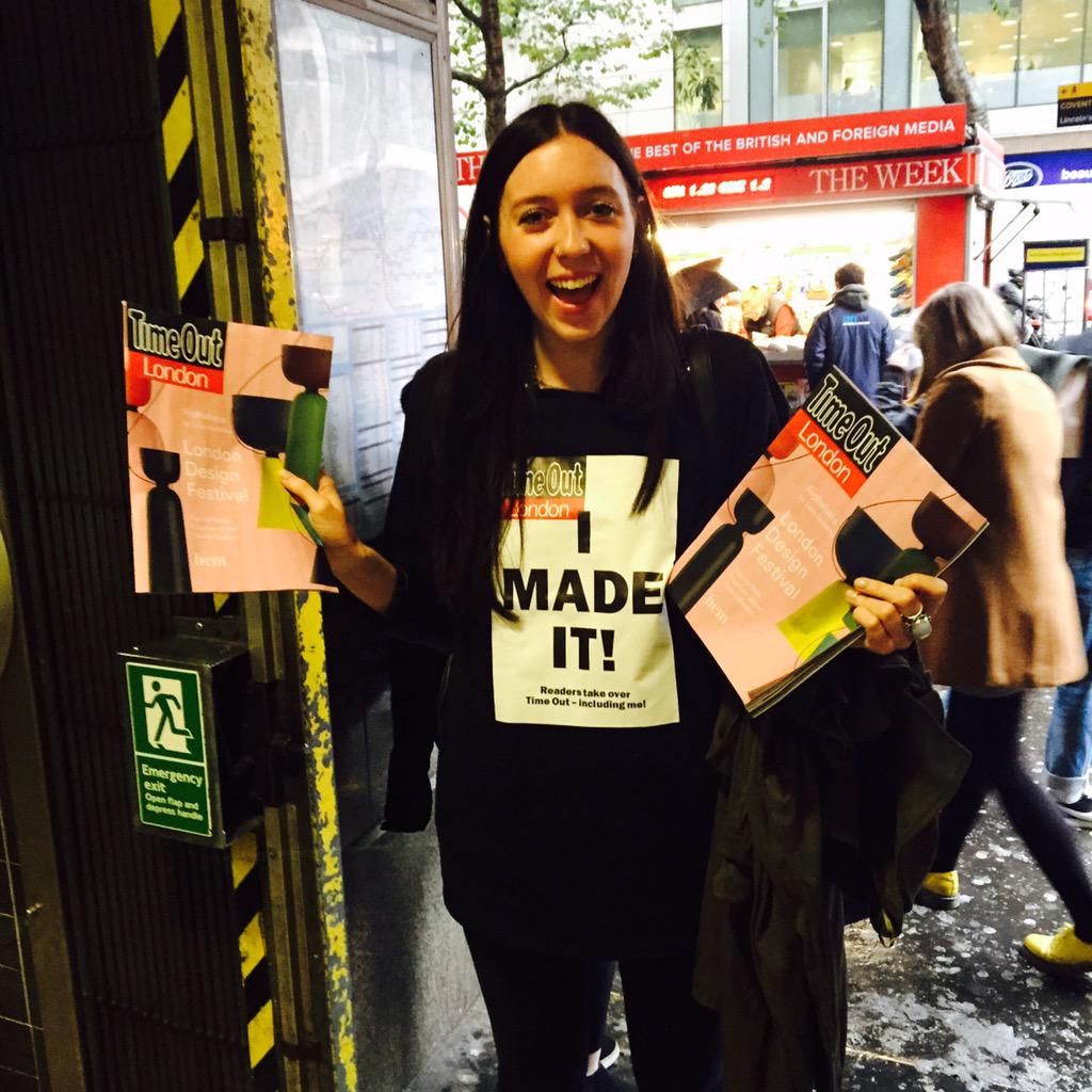TimeOutStyle's tweet photo. It's the @TimeOutLondon #timeouttakeover and our lovely reader @emmajanepalin is braving the rain ☔️ #what's trouper http://t.co/NJ0HHV0GKS