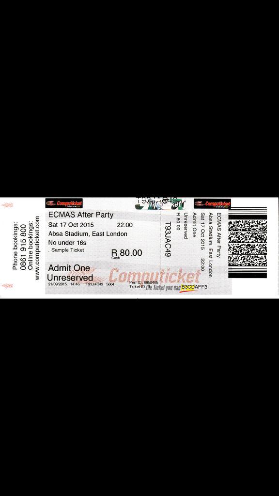 EventGqo's tweet photo. Where will you be? #ECMAS 2015 After Party... 17 October ... Absa Stadium http://t.co/DgrZO2Y3aS