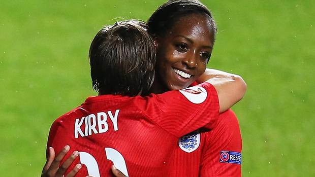 England's tweet photo. Hat-trick hero @DC15_x reflects on a dream debut for the #Lionesses in #EstvEng last night http://t.co/gw8zorAwLR http://t.co/9kHdNDX737
