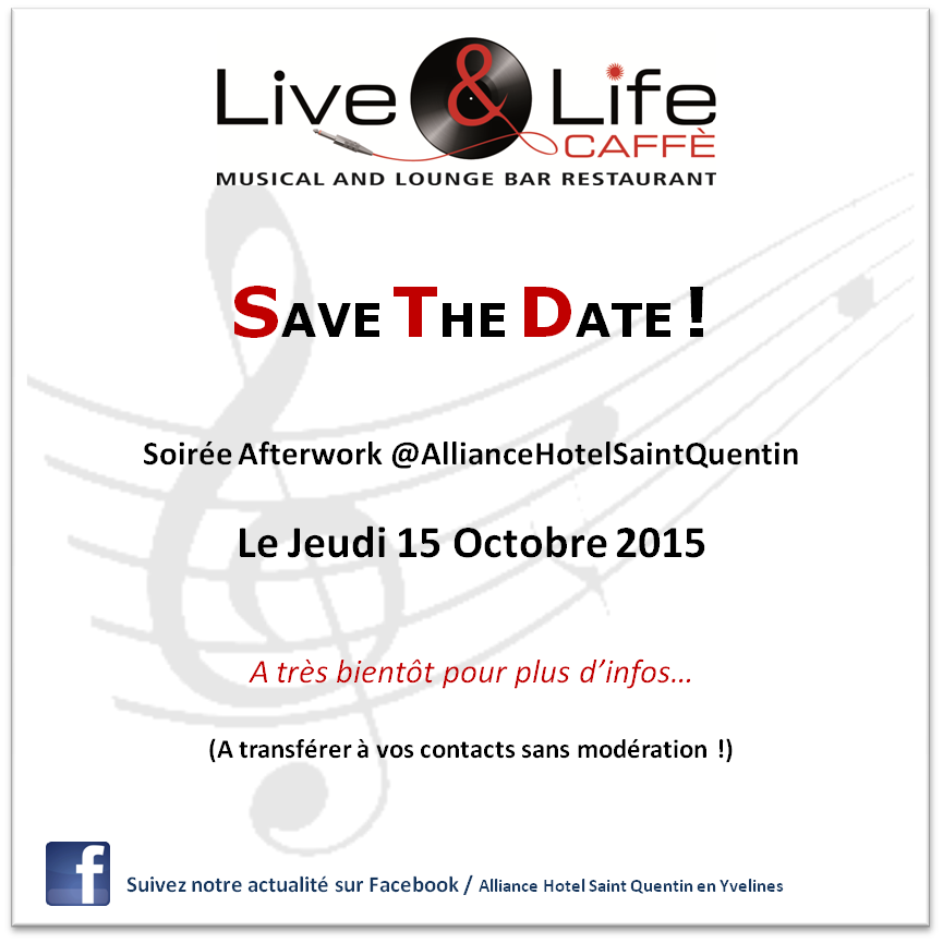 BWSaintQuentin's tweet photo. Jeudi 15 Octobre, prochaine soirée Afterwork à l'#AllianceHotel de #SaintQuentinEnYveline ! Esprit #LiveAndLife http://t.co/4NpxaOg1w5