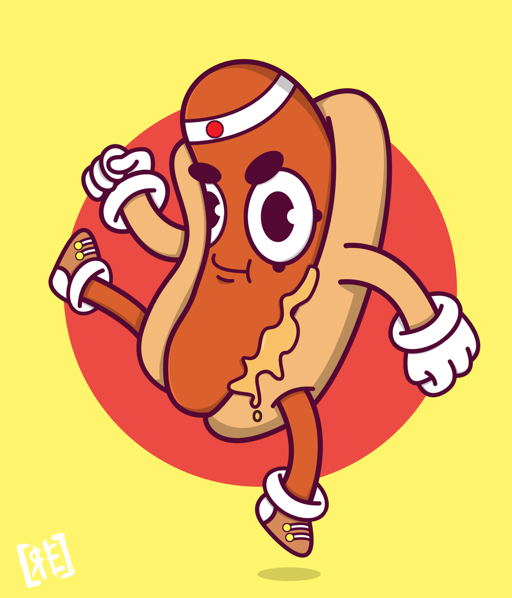 hot dog doodle