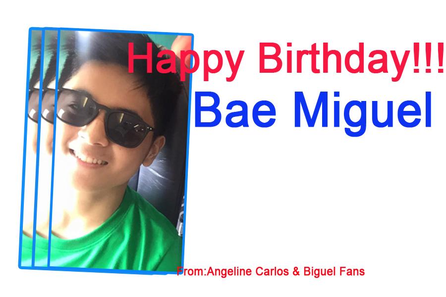 Happy birthday Bae Miguel tanfelix Sorry kung ngayon lang kita nabati pero eto ngayon kita babatiin ng super duper <3 