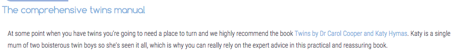 Thanks for the fab review of my Twins book <a href="/hippychick_com/">Hippychick</a>! x