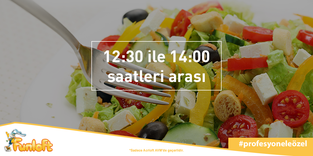 Funloft's tweet photo. Birbirinden lezzetli salatalar sizi bekliyor! #profesyoneleözel kodu ile gelin, %50 indirimi kaçırmayın! http://t.co/4IzNPDCYGC