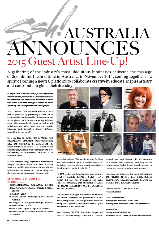 cmhairdressing's tweet photo. Creative heaven in Sydney with a fabulous line-up including our very own Jason &amp; India Miller!! #ssh2015 http://t.co/8Bq2aTe2NE