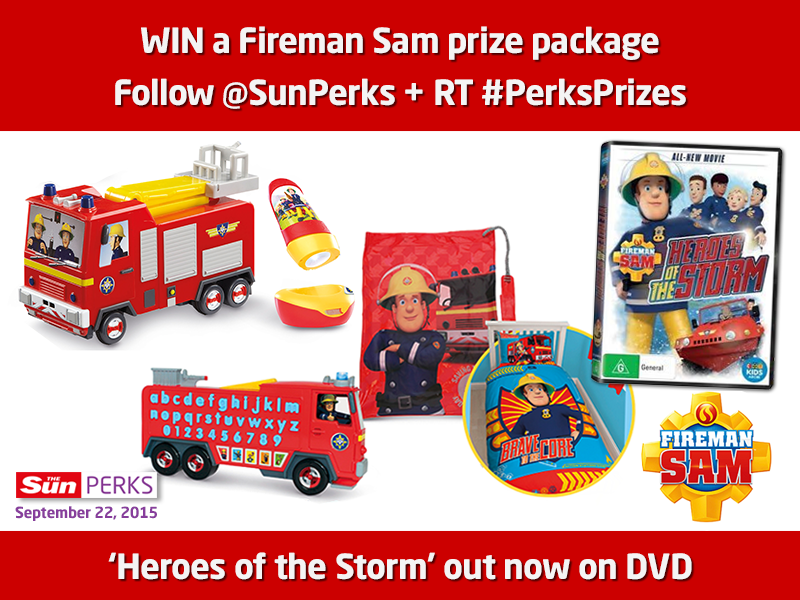 TheSunSavers's tweet photo. We've got @FiremanSamUK #PerksPrizes up for grabs... Follow @SunPerks &amp; RT by 3pm to enter http://t.co/dPmkj3bjMV