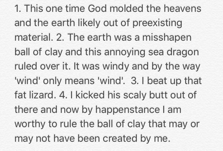 BibBackTroll's tweet photo. Genesis 1.1-4 BSV (Background Study Version). #mermaheutics #backgrounds #Tiamat. More like #exNOhilo amirite http://t.co/m3SWVXR3zd