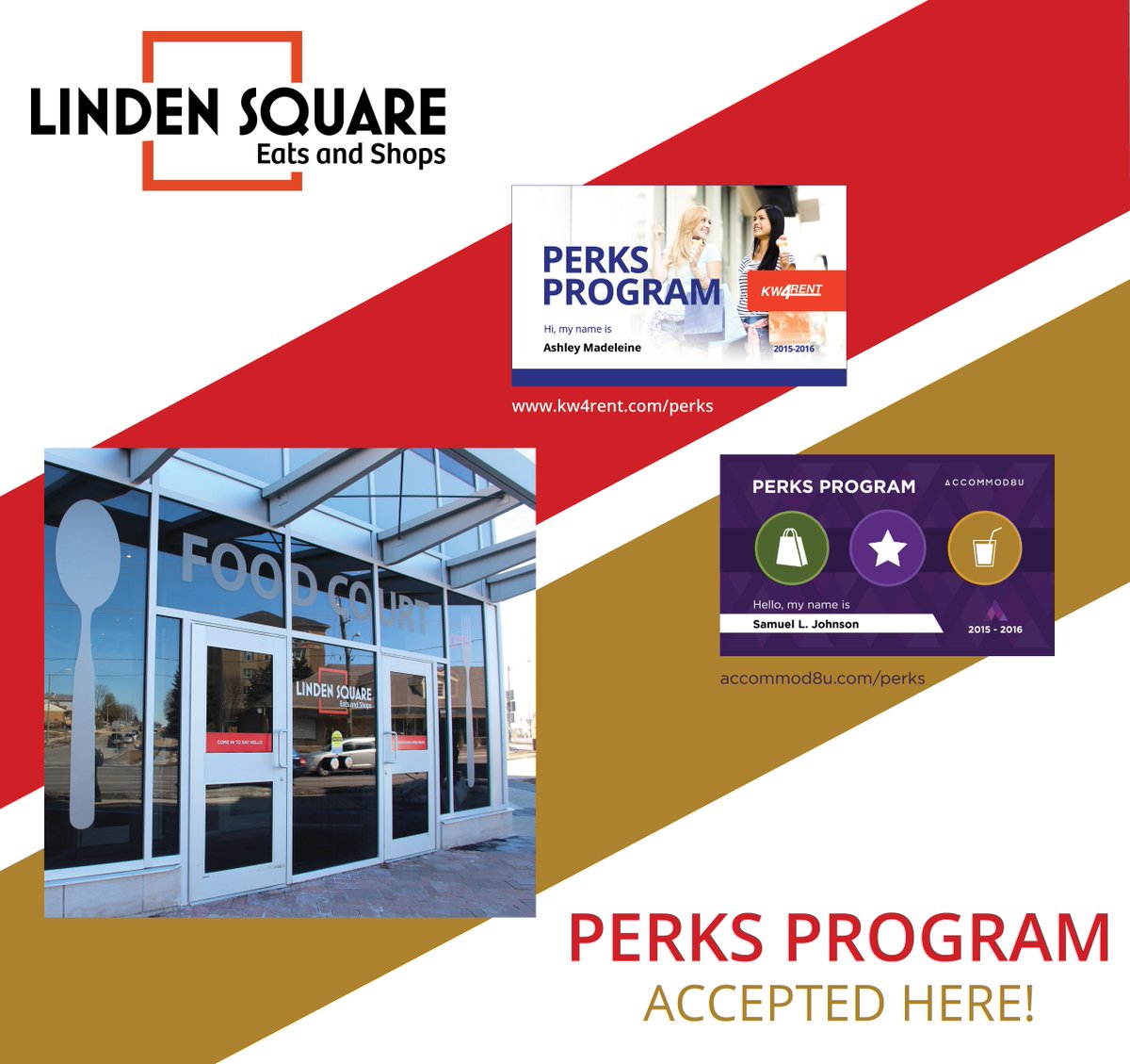 TheLindenSquare's tweet image. .#DidYouKnow our vendors give #discounts to @KW4Rent and @Accommod8u tenants? Just show your #PerksProgram card!