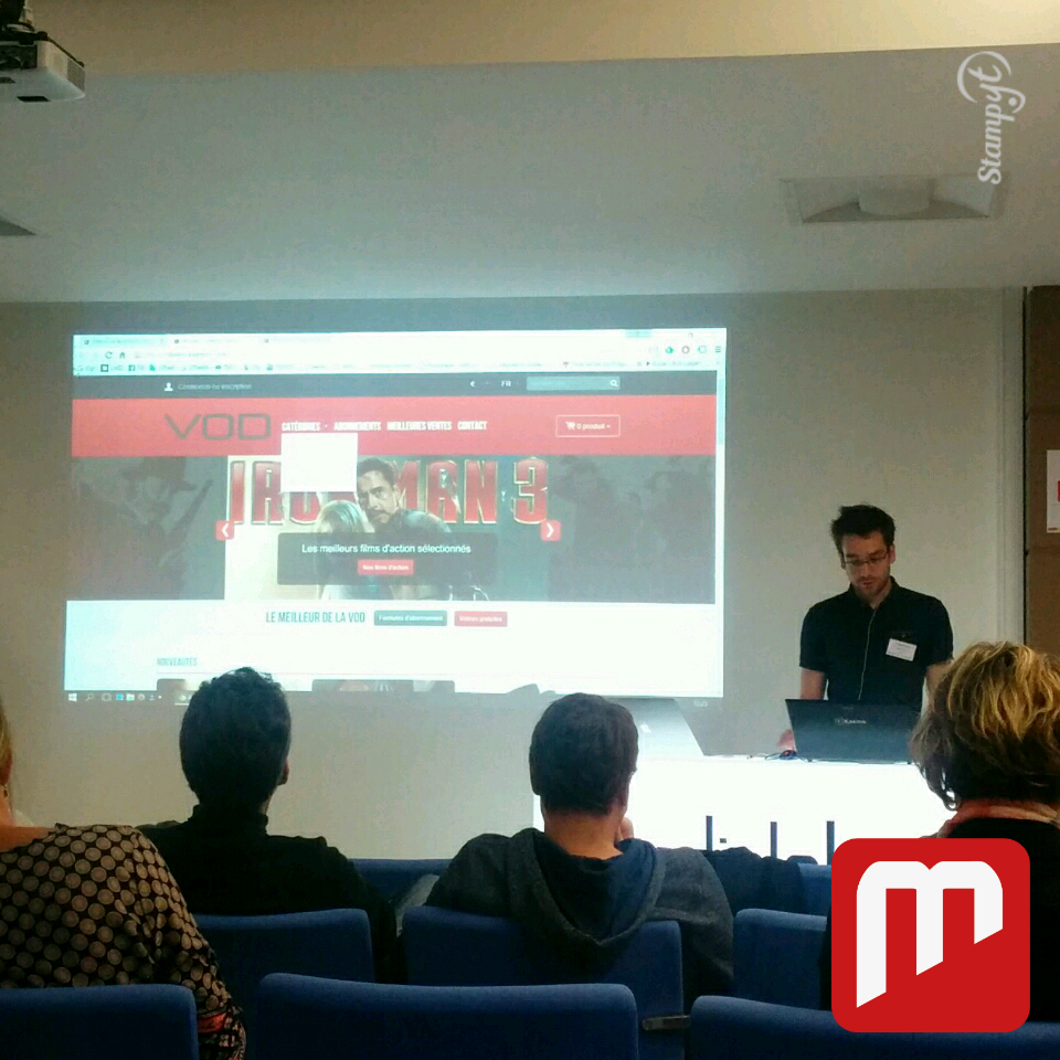 Manon_Baudry's tweet photo. #medialabST - #Kaemo présente son produit en salle Magellan.via @stampytapp http://t.co/0yhRjHRnRg