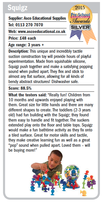 We're pleased to announce Squigz won a <a href="/PracPreSchool/">Practical Pre-School</a> Award! Take a look at the write-up bit.ly/1iKvpo0