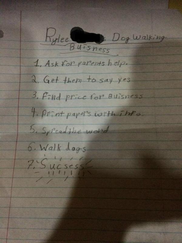 This 9-year-old girl's business plan was found by her Dad and it's adorable edge.ie/1gGACv7