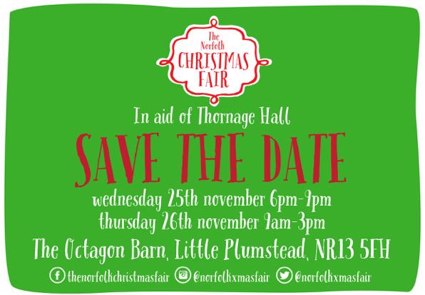 This year's #norfolkxmasfair is 25th-26th Nov at The Octogan Barn, Little Plumstead #savethedate #spreadtheword