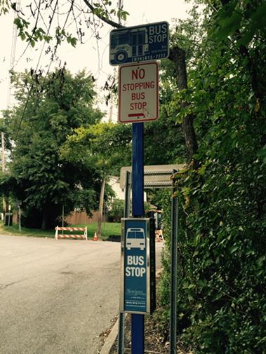 At the bus stop on #Car Free Day