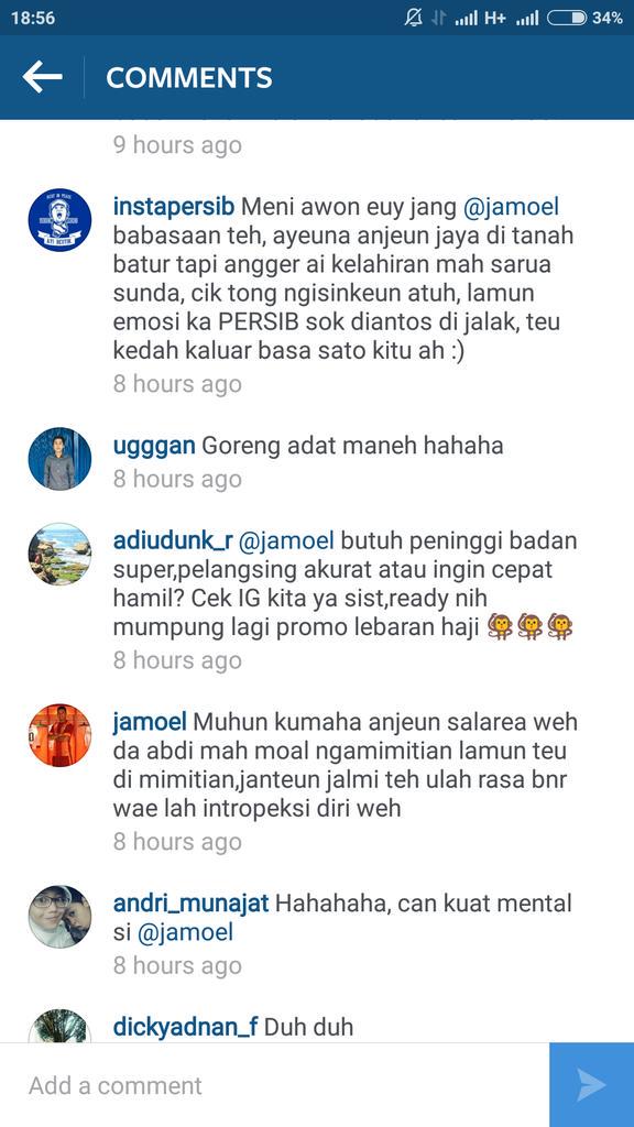 hajimedoeshiwa's tweet photo. Ngakak liat komen instagram Jajang Mulyana 😂😂😂 http://t.co/gjw8ZhQgqr