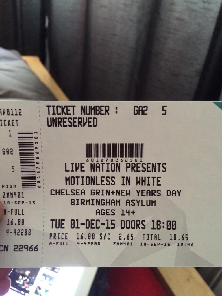 Finally confirmed I'm finally seeing <a href="/ChelseaGrinUT/">Chelsea Grin</a> <a href="/AKGrin/">Alex Koehler 鬼</a> after 6 years of waiting