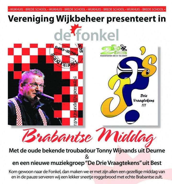 HelmondLivenu's tweet photo. Brabantse Middag op 4 okt: met Tonny Wijnands en De Drie Vraagtekens in de @defonkel Helmond http://t.co/u2tzP410mL http://t.co/ZBNb1VDyzG