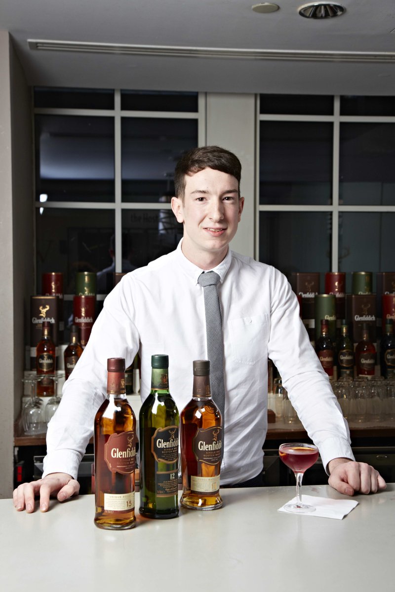 #MaltMastermind finalist, Aiden Page <a href="/Carmelitebar/">Carmelite Aberdeen</a> and his #Glenfiddich serve inc. dandelion &amp;Burdock bitters