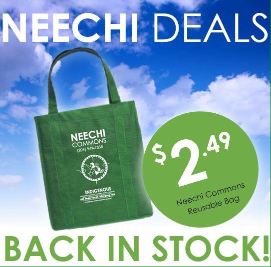 NeechiCommons's tweet image. Looking for a greener way to shop? Neechi Reusable Bags are back in stock! See in-store for details.