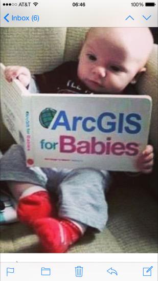 josephkerski's tweet image. ArcGIS for babies.  #gis