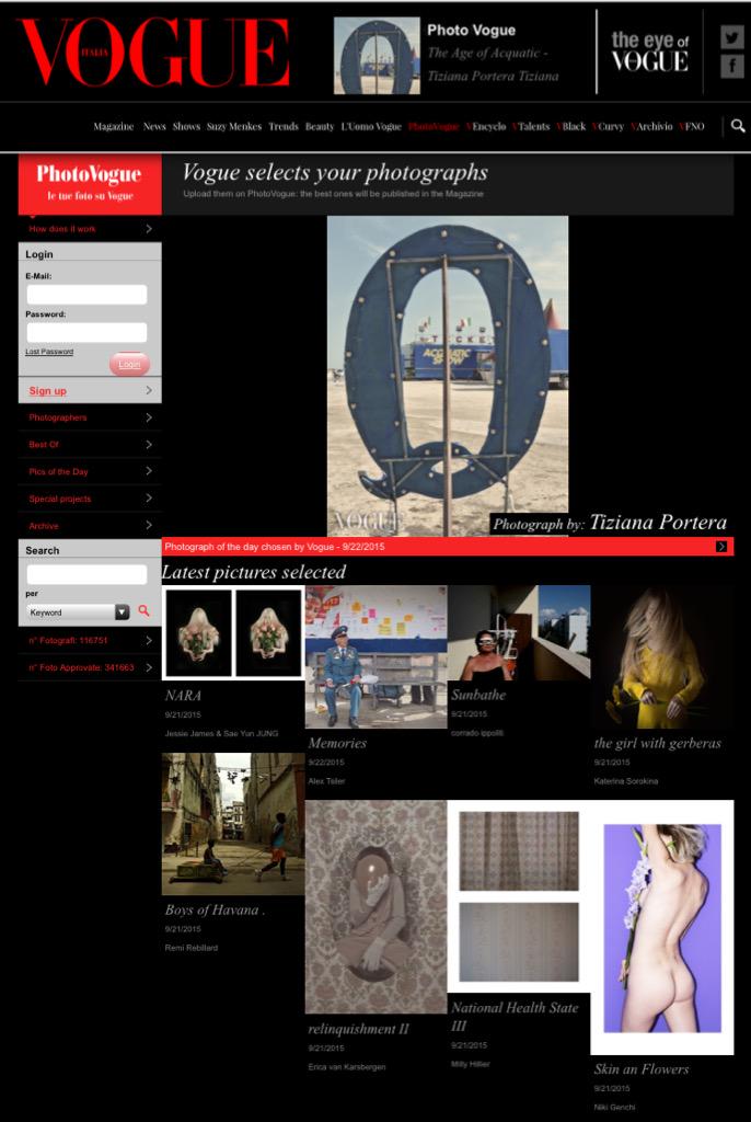 PhotoMilly's tweet image. Homepage on #PhotoVogue yayness!