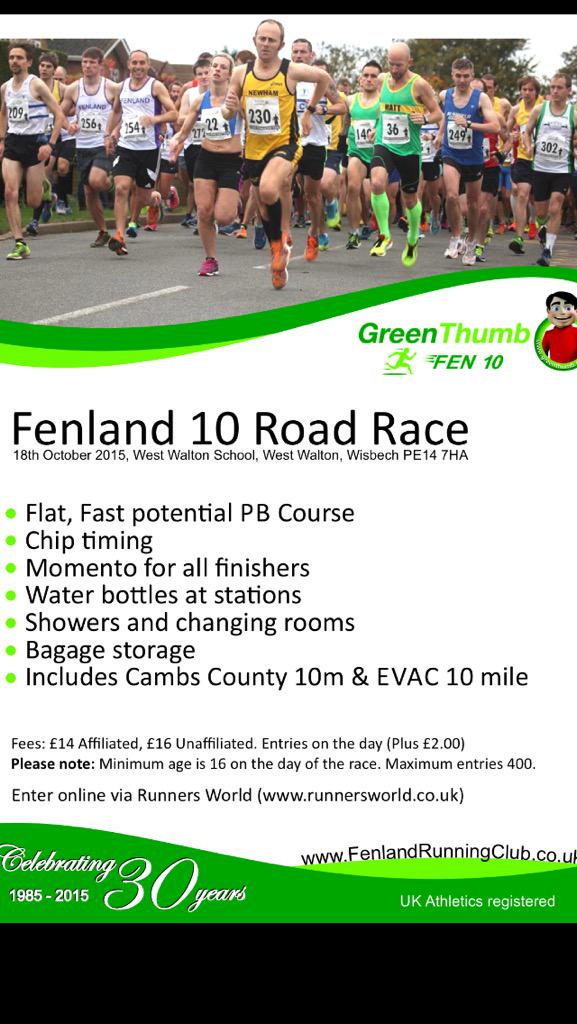 alanbird2909's tweet photo. @Fenlandrunning Not long now 18th October http://t.co/9N1hhwlTqN