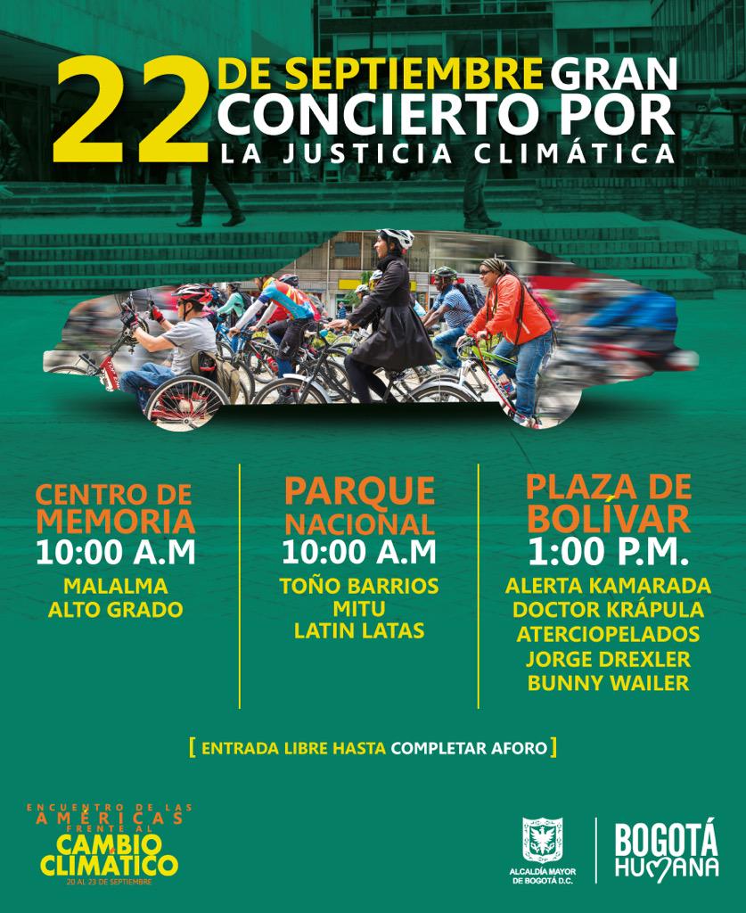 idartes's tweet photo. Hoy Bunny Wailer, @DrexlerJorge, @Aterciopelados, @DoctorKrapula y más por la Justicia Climática.  
¡Entrada libre! http://t.co/hhaTjWT5On