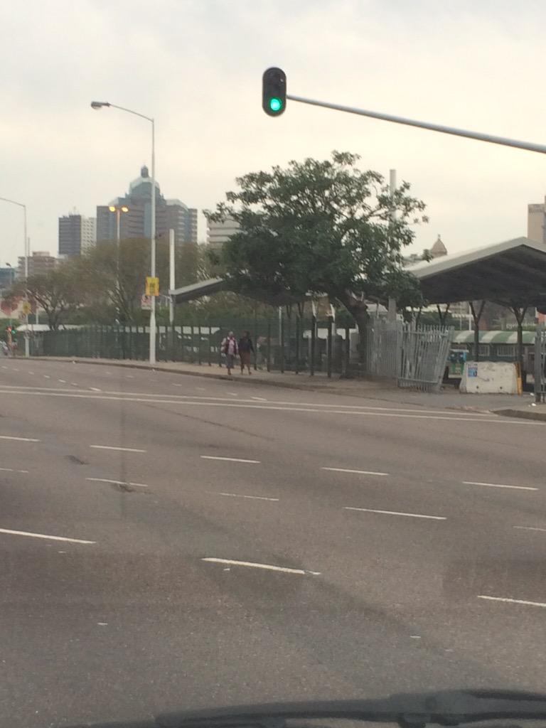 back2thecityDBN's tweet photo. Taxi strike. The roads were completely empty. Happy to announce the CBD was safe to walk today. http://t.co/4WnDYr4h3v